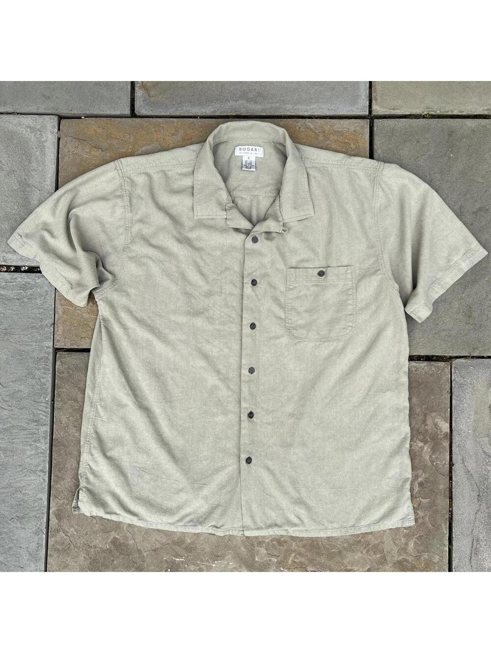 Vintage 90s Silk Pale Green Club Shirt